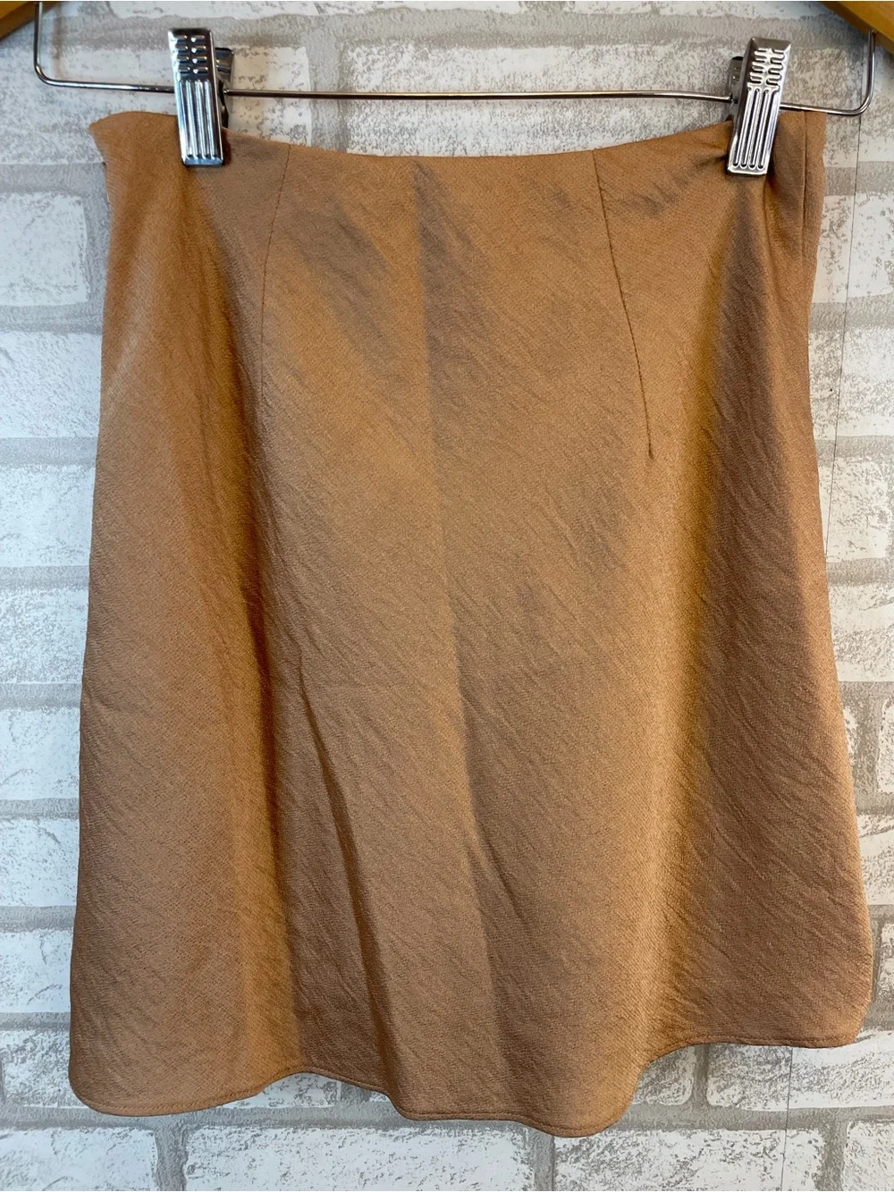Cotton Candy LA Brown Mini Skirt with Front Slit Size XS